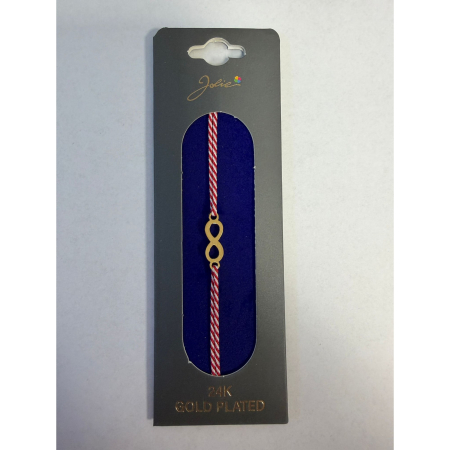 Bratara Placata cu Aur 24k - Bratara Placata cu Aur 24k, Snur Rosu, Model 11