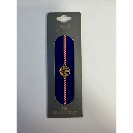 Bratara Placata cu Aur 24k - Bratara Placata cu Aur 24k, Snur Rosu, Model 2