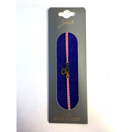 Bratara Placata cu Aur 24k - Bratara Placata cu Aur 24k, Snur Rosu, Model 3