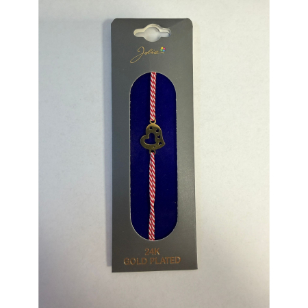 Bratara Placata cu Aur 24k - Bratara Placata cu Aur 24k, Snur Rosu, Model 4