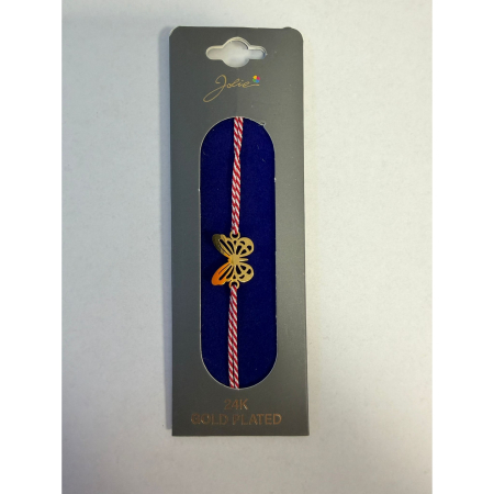 Bratara Placata cu Aur 24k - Bratara Placata cu Aur 24k, Snur Rosu, Model 6