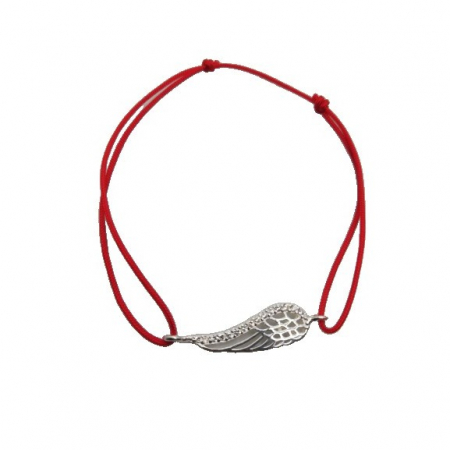 Bratara Snur Reglabil, Argint 925, Aripa cu Pietre, Jolie Silver, 0.9 g, 2.5 cm x 0.8 cm [1]