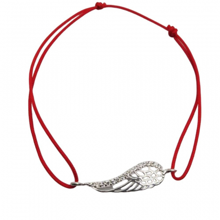 Bratara Snur Reglabil, Argint 925, Aripa cu Pietre, Jolie Silver, 0.9 g, 2.5 cm x 0.8 cm [2]