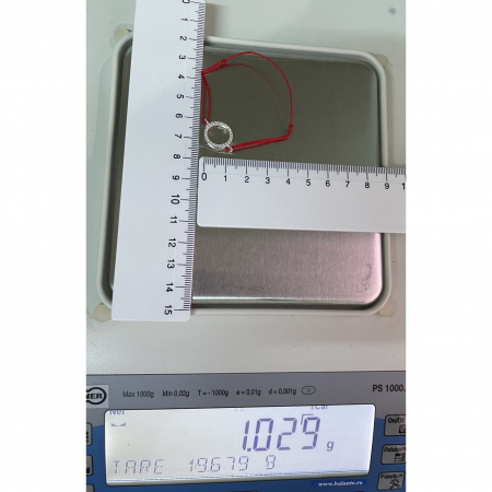 Bratara Snur Reglabil, Argint 925, Cerc Mare Cu Pietre, Jolie Silver, 1 g, 2 cm x 1.5 cm [3]