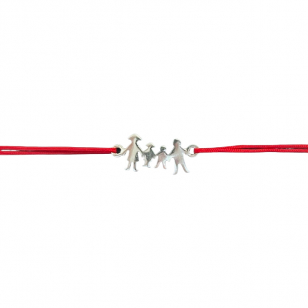 Bijuterii argint - Bratara Snur Reglabil, Argint 925, Familie cu 2 copii, Jolie Silver, 0.9 g, 20 x 10 mm