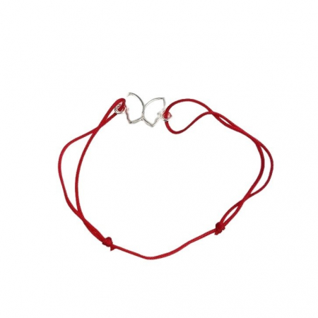 Bratara Snur Reglabil, Argint 925, Fluturas Contur, Jolie Silver, 0.6 g, 1.8 cm x 1 cm [3]