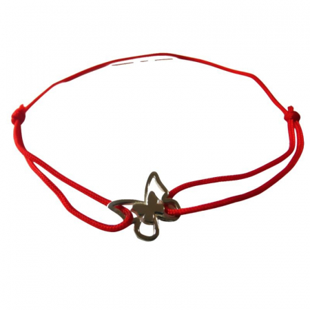 Bratara Snur Reglabil, Argint 925, Fluturas in Fluturas, Jolie Silver, 0.6 g, 1 cm x 1 cm [1]