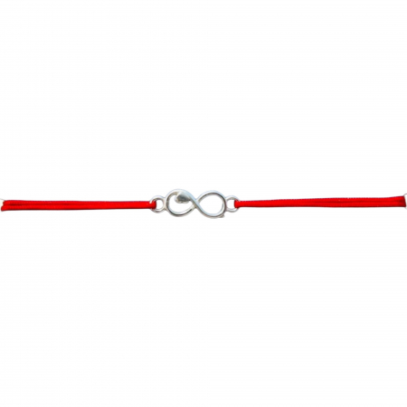 Bratari cu snur - Bratara Snur Reglabil, Argint 925, Infinit Cu Inima, Jolie Silver, 0.5 g, 1.5 cm x 0.5 cm