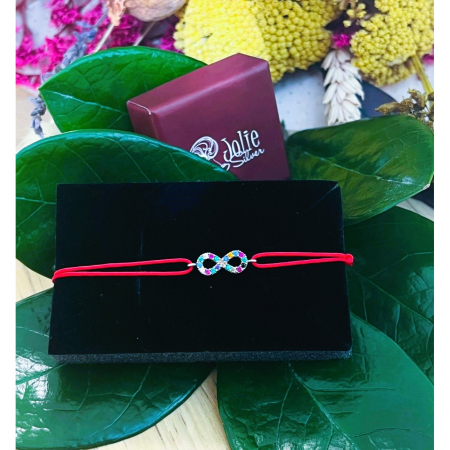 Bratara Snur Reglabil, Argint 925, Infinit Cu Zirconiu Colorat, Jolie Silver, 0.6 g, 1.8 cm x 0.5 cm [3]