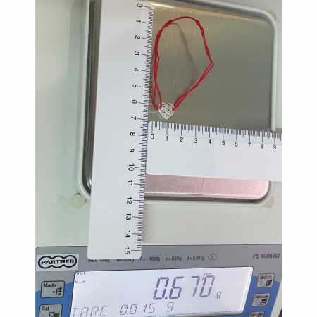 Bratara Snur Reglabil, Argint 925, Inima Brodata, Jolie Silver, 0.6 g, 1.3 cm x 1.3 cm [3]