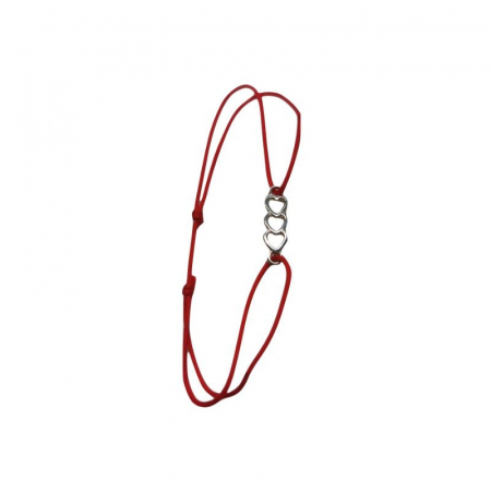 Bratara Snur Reglabil, Argint 925,  Sir Inimioare, 0.5 g, 2 cm x 0.5 cm [2]