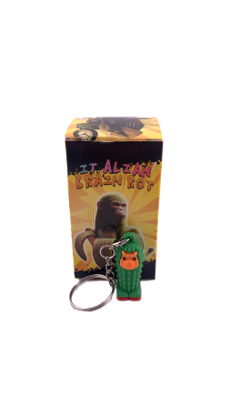 Breloc de Chei din Silicon, Flippy, Figurina Brainrot Cacto Hipopotamo, 4 cm, Verde [1]