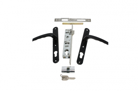 Broaste si clante - Broasca cu butuc si silduri NEAGRA pentru usa (yala)