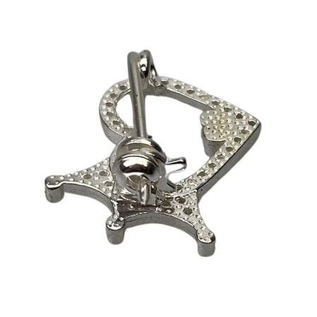 Bijuterii argint - Brosa Argint 925 Inima si Coronita