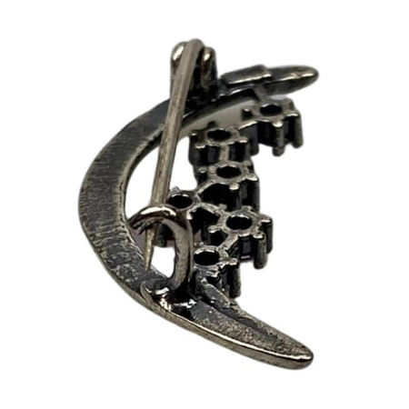 Brosa Argint 925 Semiluna cu Pietre Colorate [2]