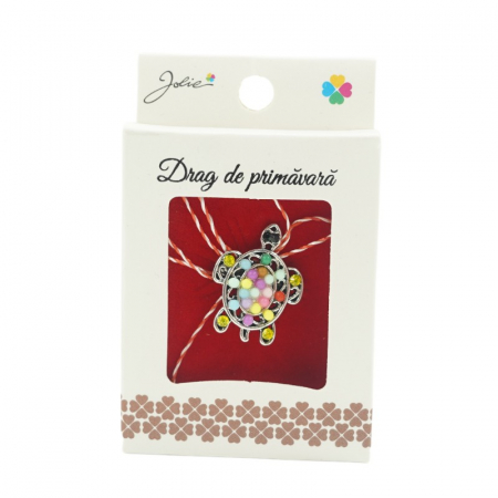 Martisoare Brosa Primavara - Brosa Mica in Cutie Broasca Testoasa