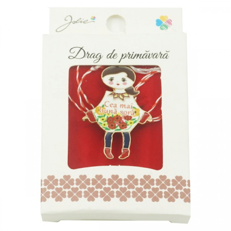 Sub 99 Lei - Brosa Mica in Cutie Jolie model Cea Mai Buna Sora