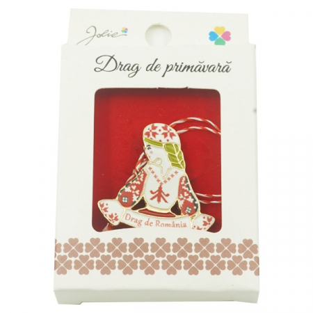 Martisoare Brosa Primavara - Brosa Mica in Cutie Jolie model Drag de Romania