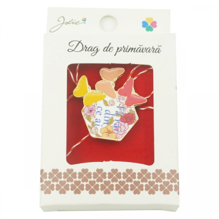 Martisoare Brosa Primavara - Brosa Mica in Cutie Jolie model Fa Rai din Ce Ai