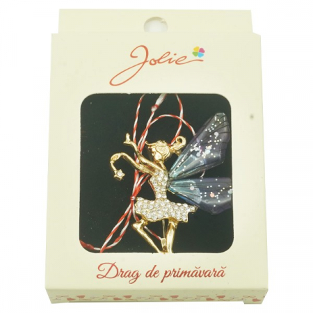 Martisor Brosa Medie - Brosa Multicolora Jolie model Zana cu Bagheta