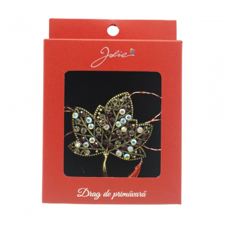 Martisoare Brosa Vintage - Brosa Vintage in Cutie Frunza de Artar