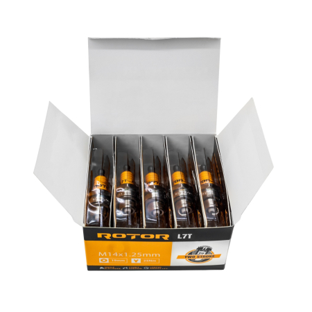 Bujie de aprindere pentru motoare in doi timpi ROTOR L7T, 1 electrod, filet M14 × 1,25 mm, bax 10 bucati [3]