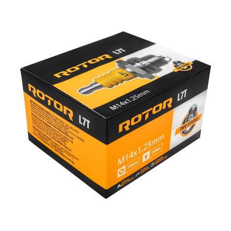 Bujie de aprindere pentru motoare in doi timpi ROTOR L7T, 1 electrod, filet M14 × 1,25 mm, bax 10 bucati [2]