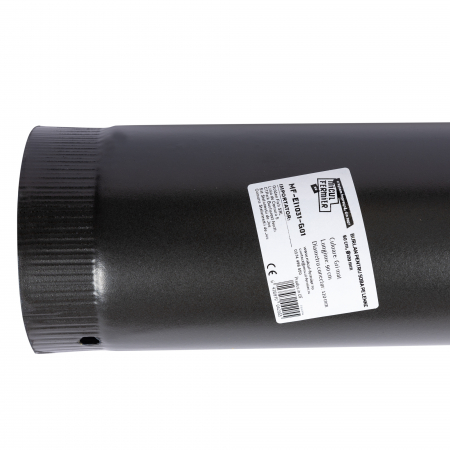 Burlan pentru soba pe lemne, 90 cm, 120 mm, Gri mat [2]