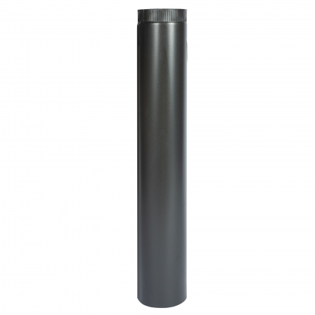 Pentru Casa si Camping - Burlan pentru soba pe lemne, 90 cm, ø120mm, Gri mat
