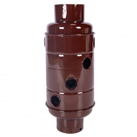 Sobe pe lemne - Burlan recuperator caldura, rotund, 120 mm, Maro