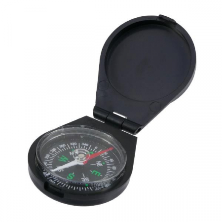 Kit-uri Supravietuire si Accesorii Camping - Busola de Buzunar cu Capac de Plastic, Flippy, Busola pentru Drumetii, Calatorie, Compacta, Usor de Transportat, 6 x 4.8 x 1.5 cm Negru