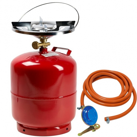 Butelie camping 5L Craft-Tec MX018, cu arzator 215mm, GPL+ Kit furtun GPL 1.5m + Ceas butelie [0]