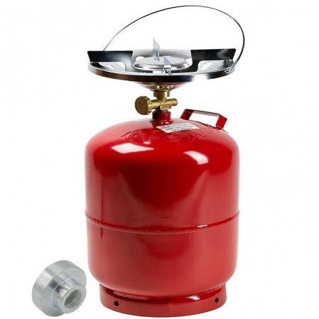 Butelii - * LICHIDARE DE STOC * Butelie camping 5L Craft-Tec MX018, cu arzator 215mm, GPL + Reductie butelie voiaj mare (romania) 3/4"