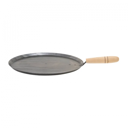 Pentru Casa si Camping - Tava rotunda pentru copt legume, diametru 30 cm, cu maner lemn