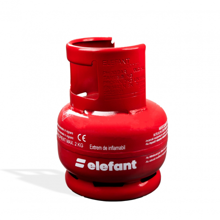 Butelie camping cu arzator din metal cu talpa si guler de protectie pentru conector 5L ELEFANT [1]