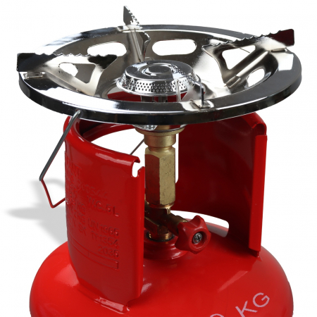 Butelie camping cu arzator din metal cu talpa si guler de protectie pentru conector 5L ELEFANT [2]
