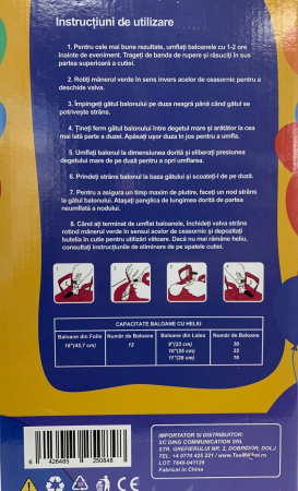 Butelie Heliu de Unica Folosinta, Butelie pentru 30 Baloane Latex, Ideala pentru Petreceri si Evenimente, 7l, 20x20x37, Rosu [3]