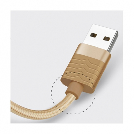 Cablu date Fineblue F-C7 MicroUSB Auriu 1 m [3]