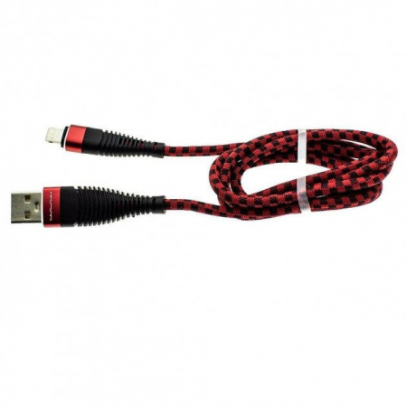 GSM - Cablu Date/Incarcare 3A Lightning 1 m X119 Blister, Rosu/Negru