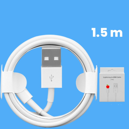 Cablu de Date Fast Charging, Flippy, port USB-B Compatibil cu iPhone cu porturi de tip Lightning, pentru Incarcare rapida 2A, Lungime 1.5M, Alb [4]