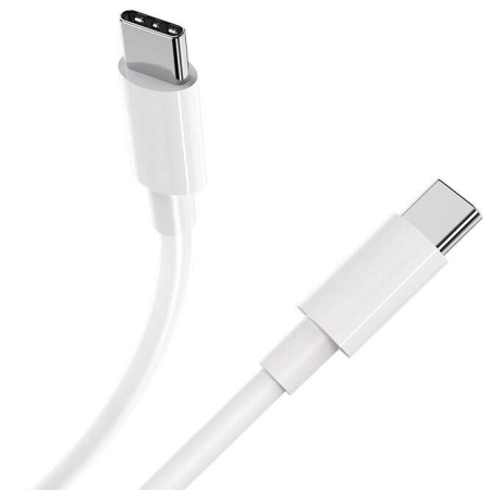 Cablu de Date pentru Telefon, Flippy, Cablu TYPE-C to TYPE-C Universal, Compatibil cu iOS si Android, Power Delivery 60W 130 cupru, 2 M, Simplu, Alb [2]