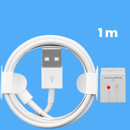 Cablu de Date pentru Telefon, Flippy, port USB-A Compatibil cu iPhone cu porturi de tip Lightning, pentru Incarcare Rapida, Lungime 1M, Alb [4]