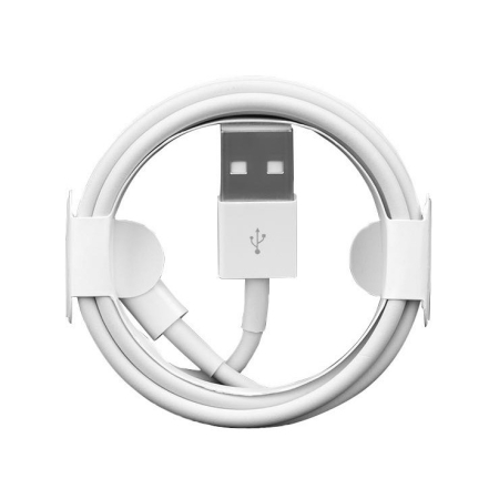 GSM - Cablu de Date pentru Telefon, Flippy, port USB-A Compatibil cu iPhone cu porturi de tip Lightning, pentru Incarcare Rapida, Lungime 2M, Alb