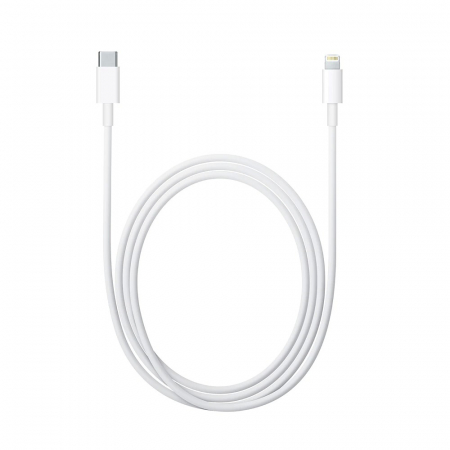 GSM - Lichidare de stoc Cablu de date si de incarcare Apple, USB Tip-C-Lightning, 1 metru, Flippy, Alb