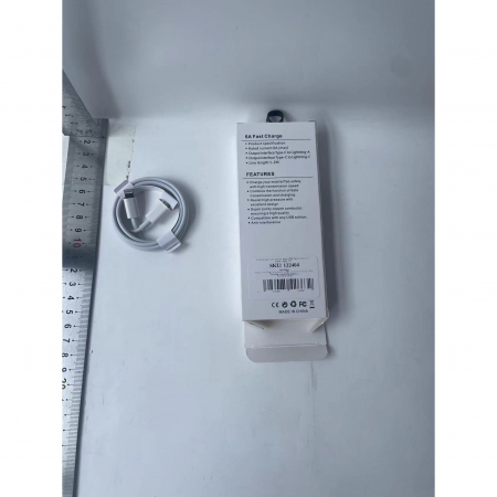 Cablu de date si de incarcare Apple, USB Tip-C-Lightning, 1 metru, Flippy, Alb [4]