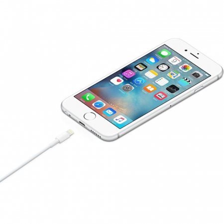 Cablu de date si incarcare Apple, Lightning to USB, Alb [2]