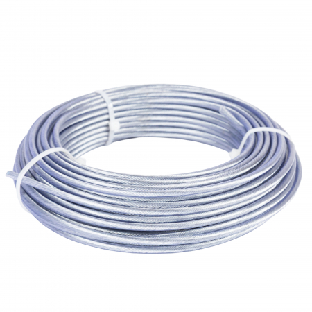 Pentru Casa si Camping - Cablu otel zincat Micul Fermier, plastifiat, diametru 2-3.5mm, lungime 25m
