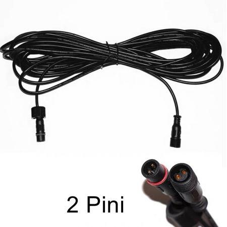 Cablu prelungitor IP65 Flippy, pentru lampi solare, material cauciuc si cupru, 2 Pini mama- tata, waterproof, 5 metri, negru [3]