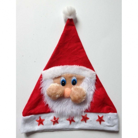 Decoratiuni, ornamente si articole Craciun - Caciula Craciun cu Stelute, Model 2, 28x37cm