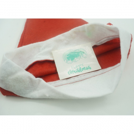 Caciulita de Mos Craciun,Flippy, cu braduti ,led si muzica, rosie, marime universala, poliester [5]